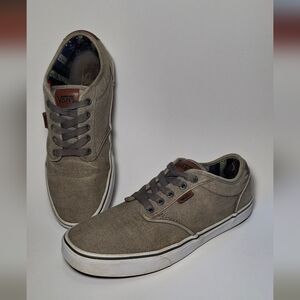 Vans Mens Skate Shoes Size 11 Brown Canvas With Knit Interior